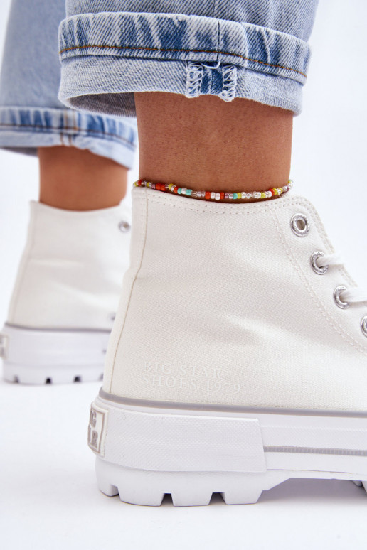 chaussures casual avec plateforme Big Star LL274156 couleur blanche