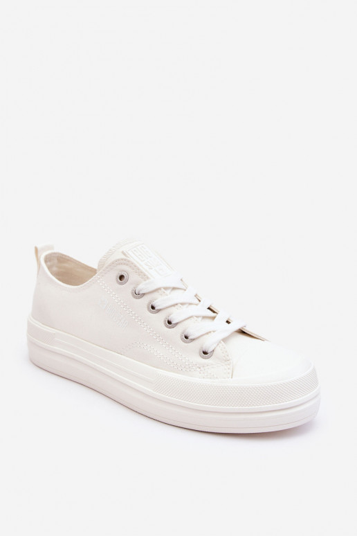 mit Schnürsenkeln Sneakers Big Star LL274968 weiße Farbe