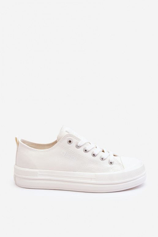 avec lacets Baskets Big Star LL274968 couleur blanc