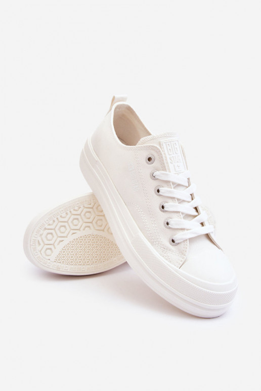 avec lacets Baskets Big Star LL274968 couleur blanc