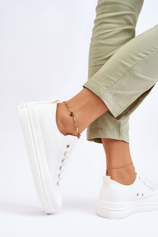 avec lacets Baskets Big Star LL274968 couleur blanc