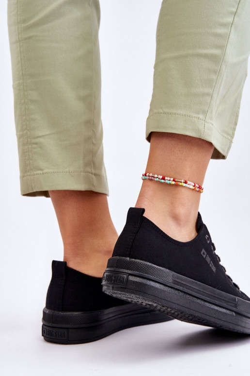 mit Schnürsenkeln Sneakers Big Star LL274967 schwarze Farbe mit Schnürsenkeln Sneakers Big Star LL274967 schwarze Farbe