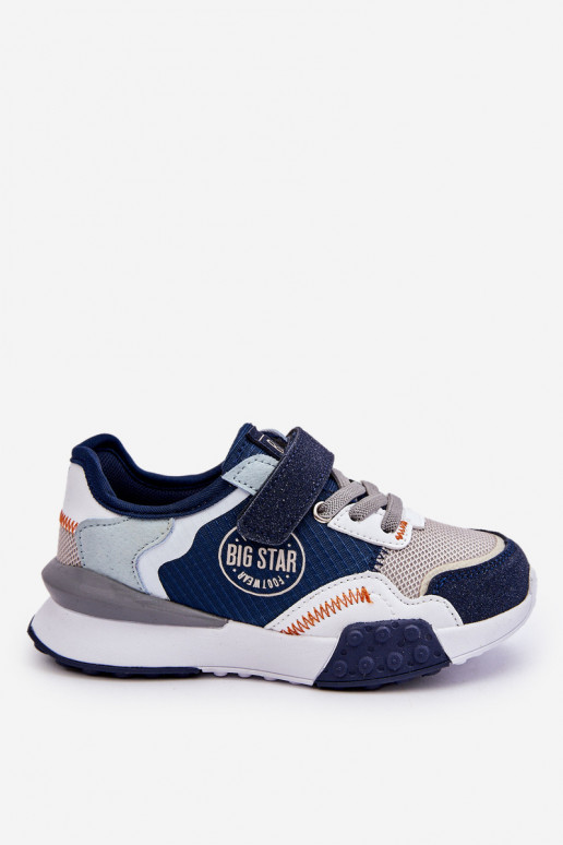 Baskets pour enfants, modèle chaussures, système de mousse à mémoire de forme Big Star LL374225, bleu foncé