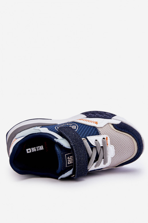 Baskets pour enfants, modèle chaussures, système de mousse à mémoire de forme Big Star LL374225, bleu foncé