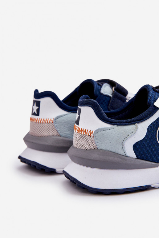 Baskets pour enfants, modèle chaussures, système de mousse à mémoire de forme Big Star LL374225, bleu foncé