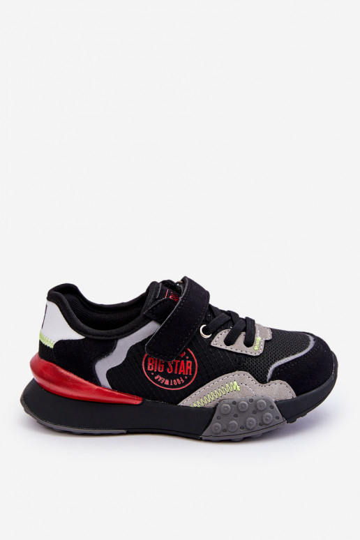 Baskets pour enfants, modèle chaussures, système de mousse à mémoire de forme Big Star LL374224, couleur noire