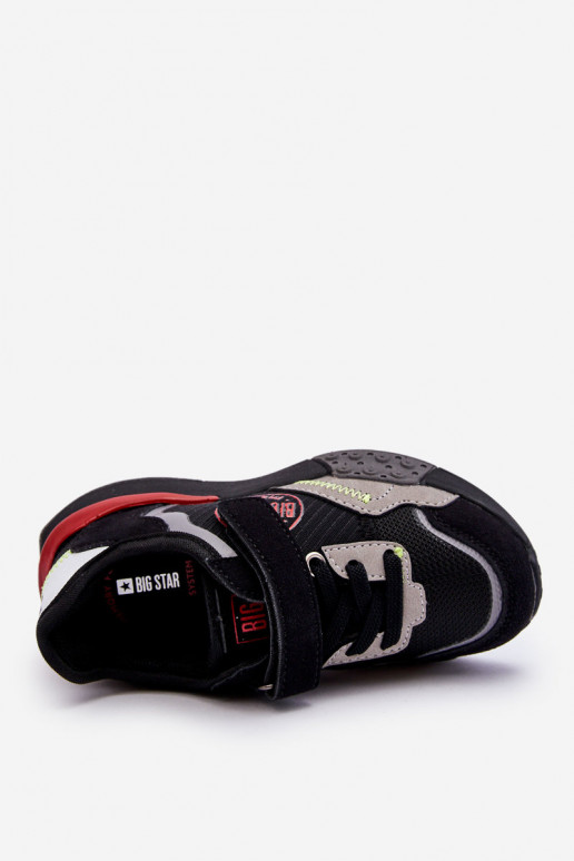 Baskets pour enfants, modèle chaussures, système de mousse à mémoire de forme Big Star LL374224, couleur noire