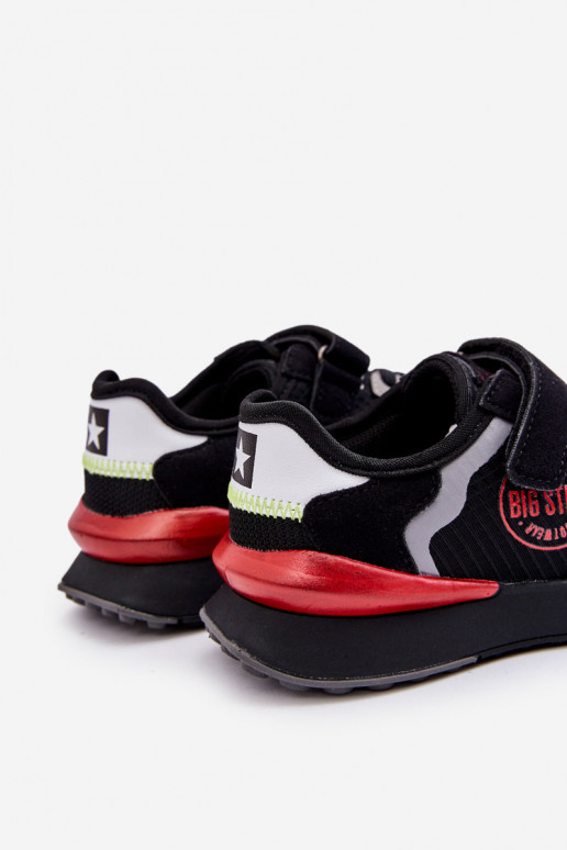 Baskets pour enfants, modèle chaussures, système de mousse à mémoire de forme Big Star LL374224, couleur noire