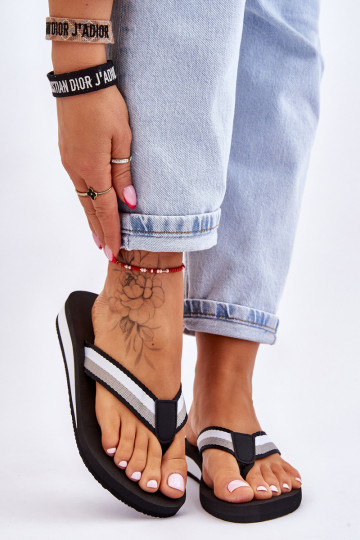 Slippers met platform Big Star LL274781 zwarte kleur 2