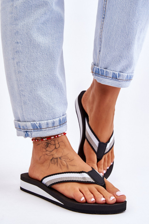 Slippers met platform Big Star LL274781 zwarte kleur Slippers met platform Big Star LL274781 zwarte kleur