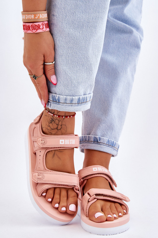 Sandales style sport avec plateforme Big Star LL274788 couleur rose