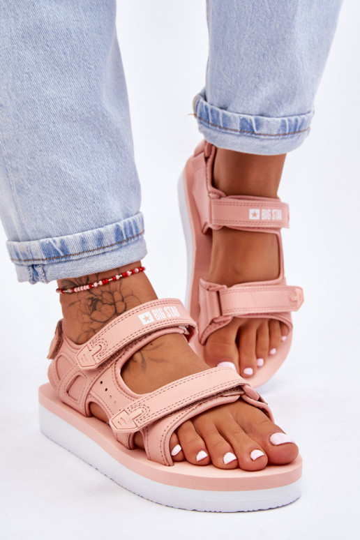 Sandales style sport avec plateforme Big Star LL274788 couleur rose
