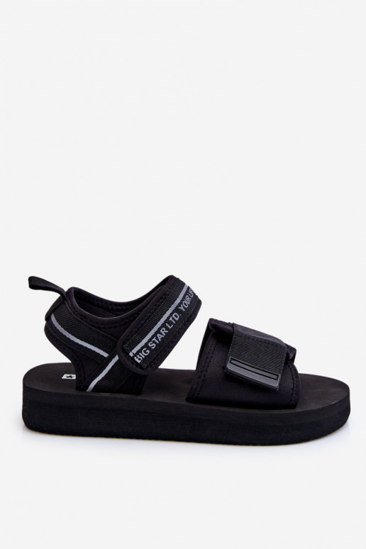 Sandales pour femmes à attaches adhésives Big Star LL274784 couleur noir