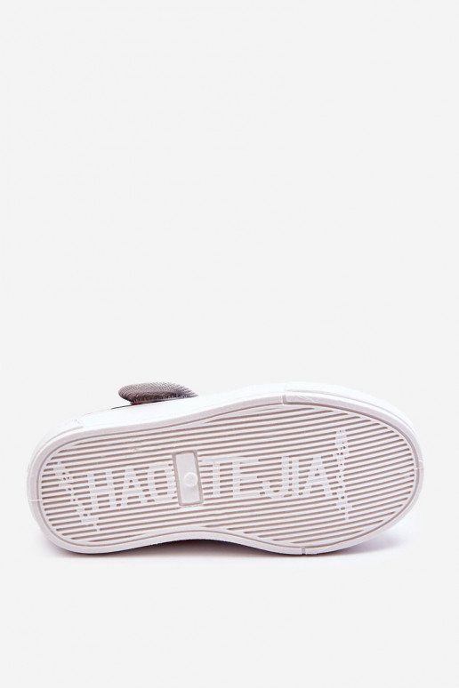 Ballerines enfant à motifs floraux de couleur bleu-gris Noah