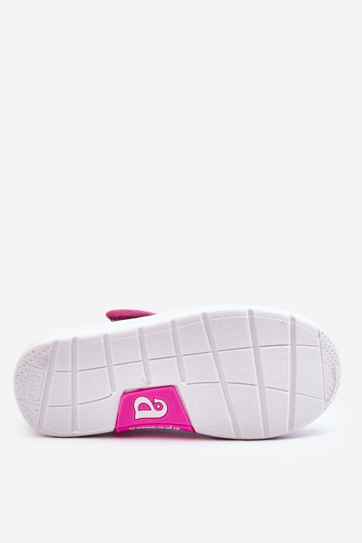 Kinderballerina's met plaksluiting in blauw-roze kleur Selah