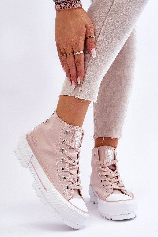 chaussures casual avec plateforme Big Star LL274157 Nude