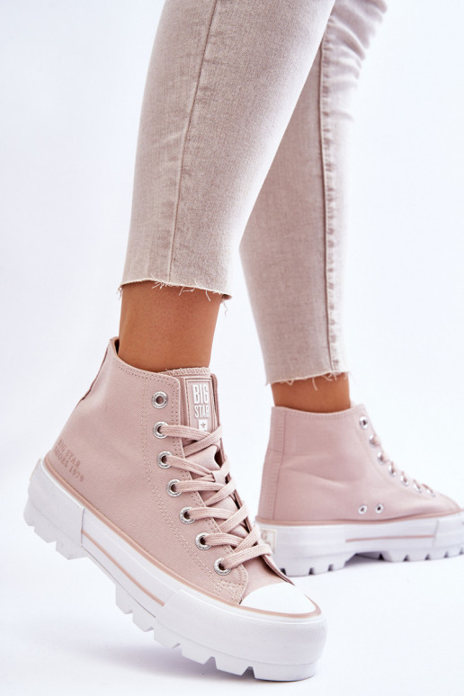 vrijetijdsschoenen met platform Big Star LL274157 Naakt vrijetijdsschoenen met platform Big Star LL274157 Naakt