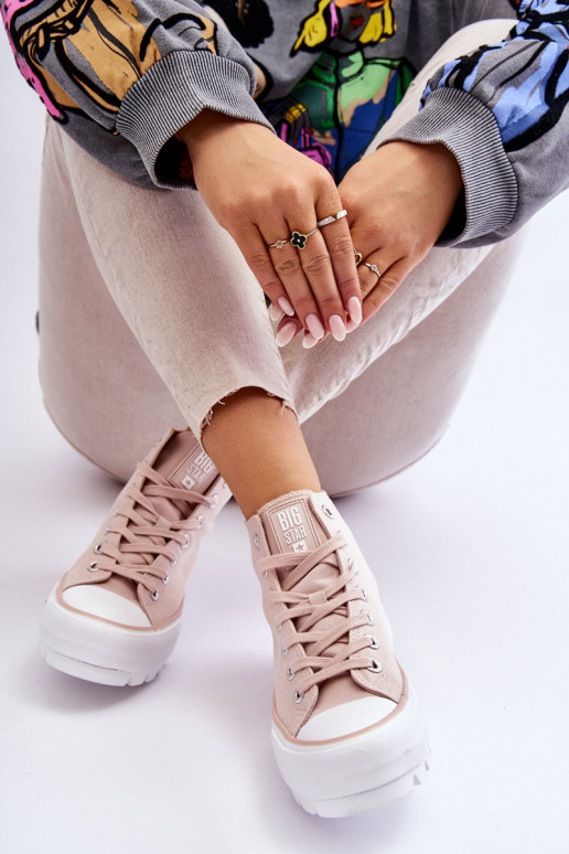 chaussures casual avec plateforme Big Star LL274157 Nude