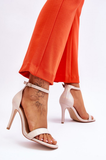 sandaal schoenen met hoge hakken beige Rayden 2