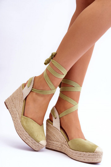 sandales à lacets Lendy vertes