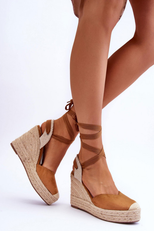 sandales à lacets Lendy marron