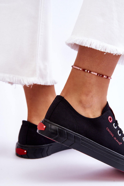 Klassisches Modell Damenschuhe Cross Jeans LL2R4051 schwarze Farbe Klassisches Modell Damenschuhe Cross Jeans LL2R4051 schwarze Farbe