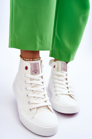 Cross Jeans LL2R4086C witte kleur vrijetijdsschoenen met een klassiek model 2