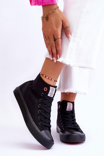 Cross Jeans LL2R4088C zwarte vrijetijdsschoenen van klassiek model