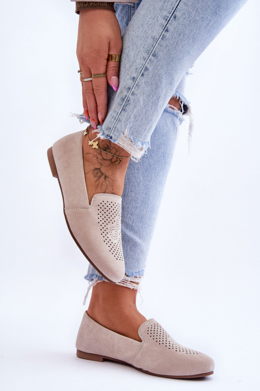 aus Wildleder Mokassins beige Giovana