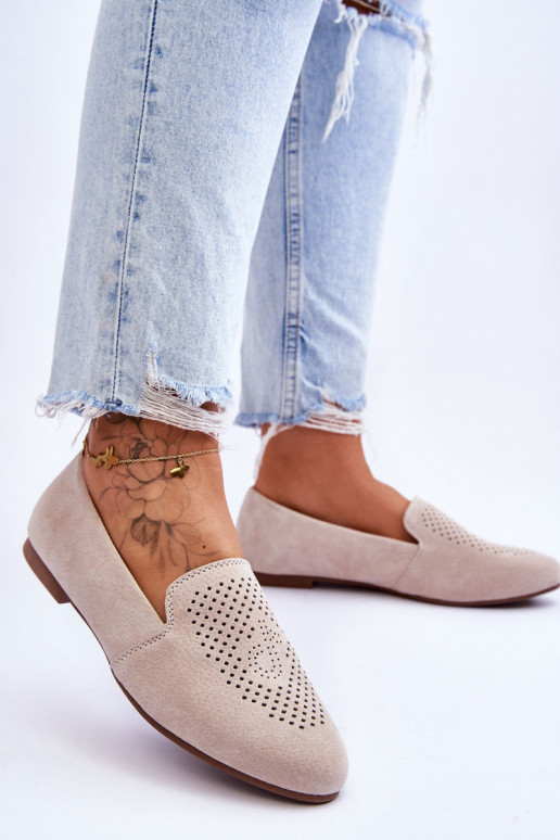 en daim Mocassins beige Giovana