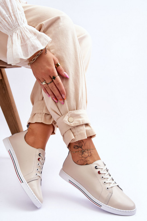 Vrijetijdsschoenen dames beige S.Barski LR268R Vrijetijdsschoenen dames beige S.Barski LR268R