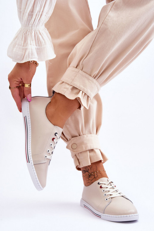 Vrijetijdsschoenen dames beige S.Barski LR268R Vrijetijdsschoenen dames beige S.Barski LR268R