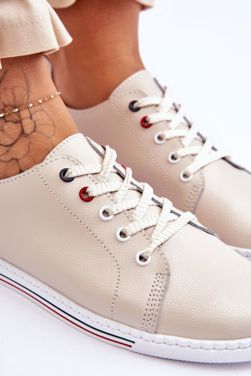 Vrijetijdsschoenen dames beige S.Barski LR268R Vrijetijdsschoenen dames beige S.Barski LR268R