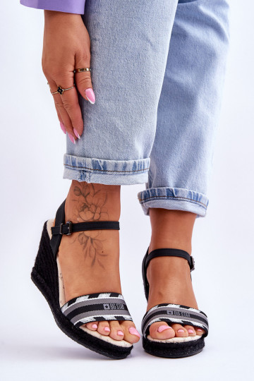 Bequeme Plateausandalen Big Star LL274877 schwarz