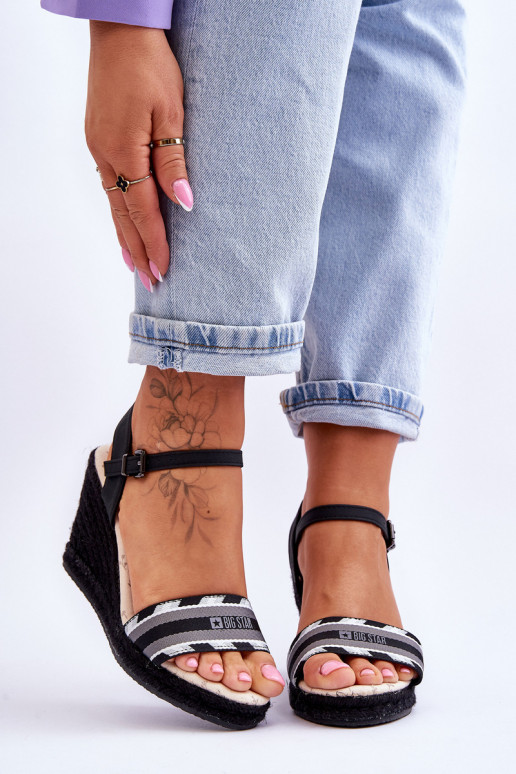 Bequeme Plateausandalen Big Star LL274877 schwarz