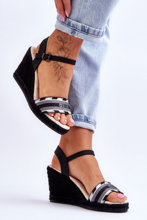 Sandales à plateforme confortables Big Star LL274877 noir