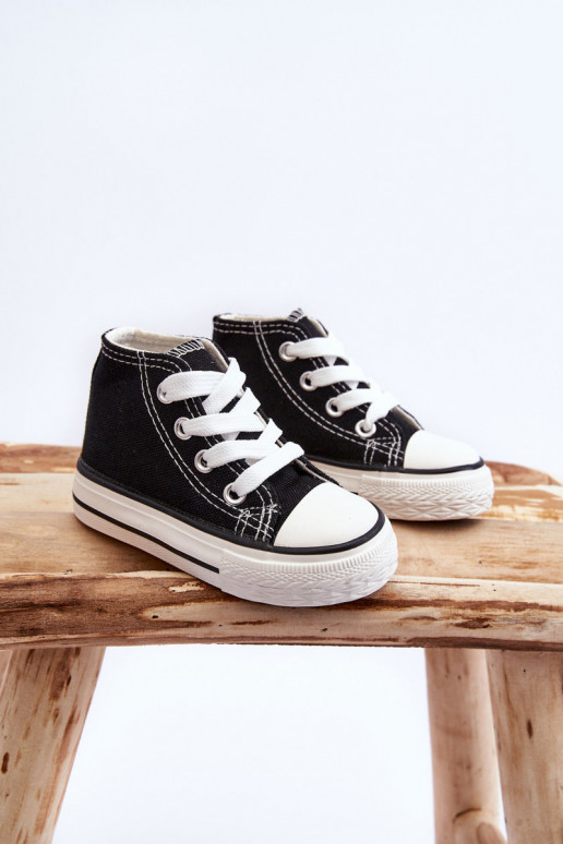 Chaussures pour enfants à semelles de couleur noire Filemon