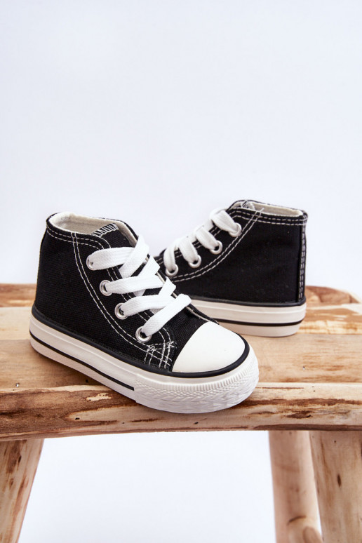 Chaussures pour enfants à semelles de couleur noire Filemon