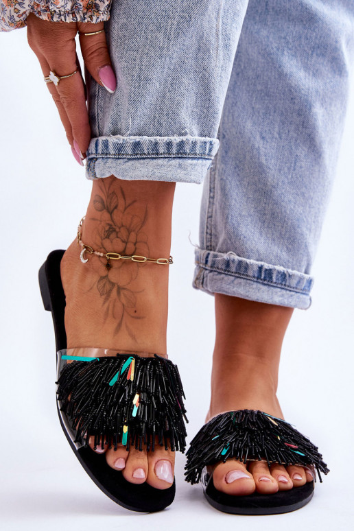 Hausschuhe S.Barski KV-576-4 schwarze Farbe Hausschuhe S.Barski KV-576-4 schwarze Farbe