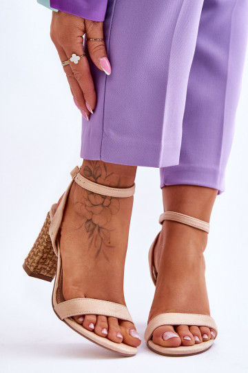 Suède sandalen beige Selila