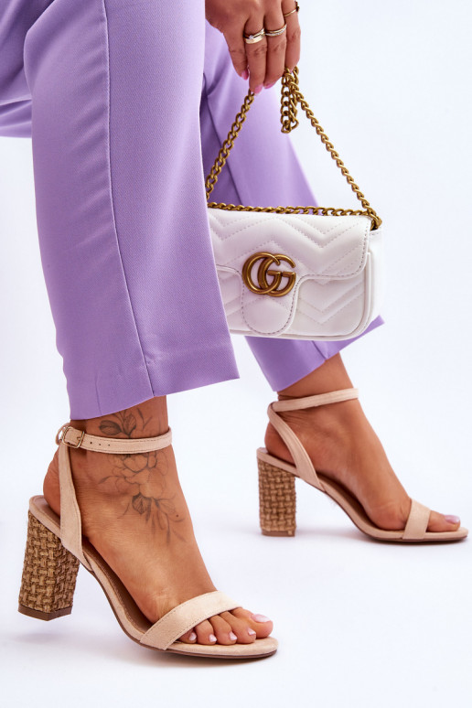 Suède sandalen beige Selila