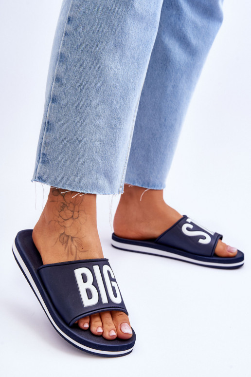 Klassisches Modell Hausschuhe Big Star JJ274A323 dunkelblau