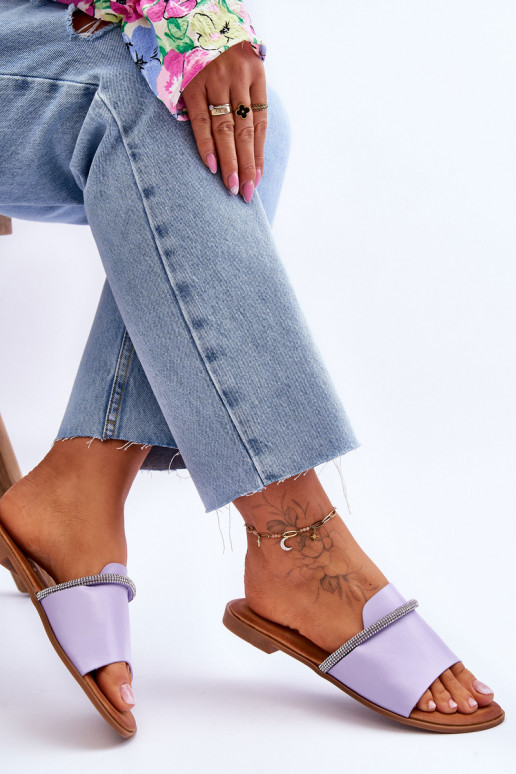 Sandales plates Couleur violet Termen