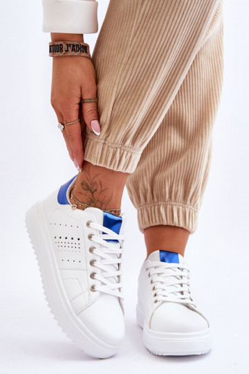 Sportieve schoenen Wit-blauwe kleur Be First!