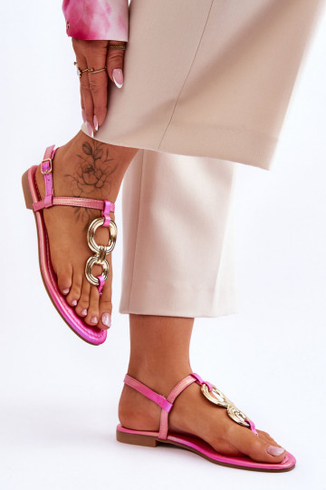 Flache Sandalen in Rosa Weiter so 2