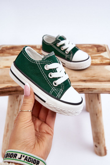 Chaussures de sport classiques pour enfants de couleur verte Filemon