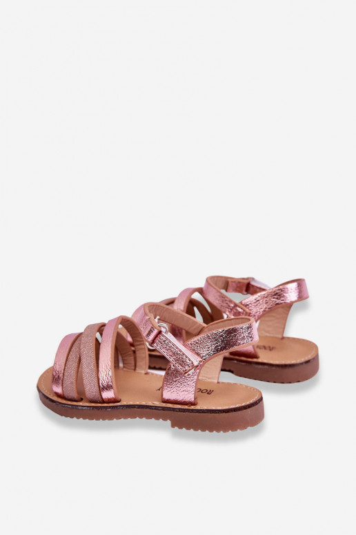 Sandales pour enfants à lanières de couleur rose Isla