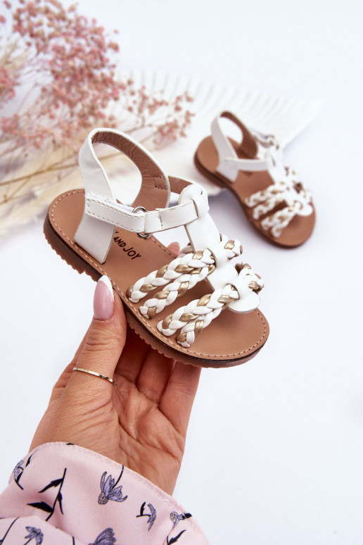 Sandales pour enfants à lanières de couleur blanche Sammy