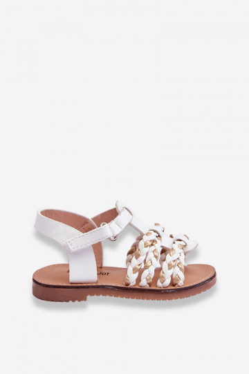 Kindersandalen met bandjes in de witte kleur Sammy 2