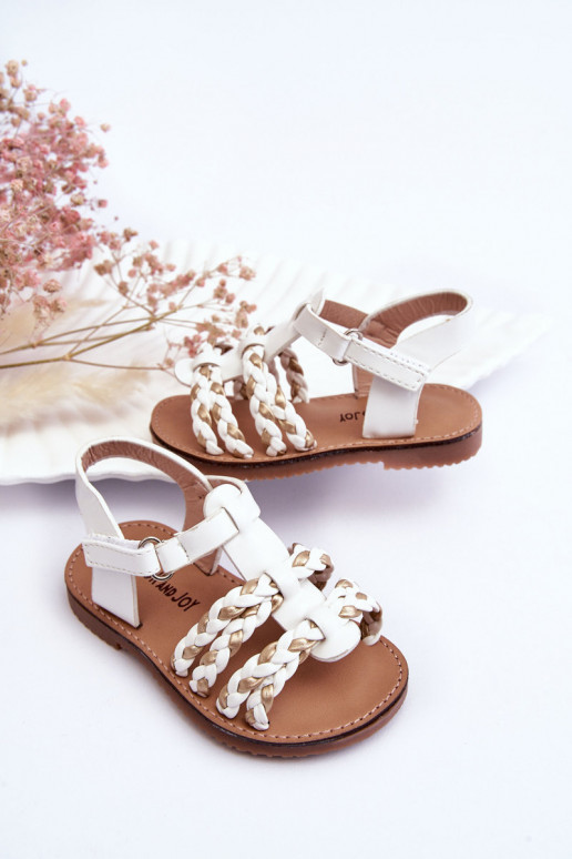 Kindersandalen met bandjes in de witte kleur Sammy